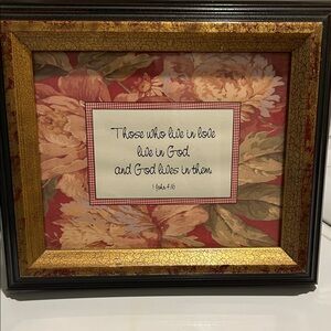 Inspirational Floral Framed Art